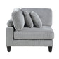 Robstown Gray Corduroy Corner Chair 9688GY-CR