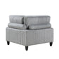 Robstown Gray Corduroy Corner Chair 9688GY-CR