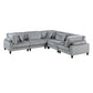 Robstown Modular Gray Corduroy Sectional