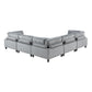Robstown Modular Gray Corduroy Sectional