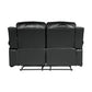 Cranley 9700BLK Faux Leather Sofa Set by Homelegance