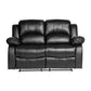 Cranley 9700BLK Faux Leather Sofa Set by Homelegance