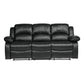 Cranley 9700BLK Faux Leather Sofa Set by Homelegance