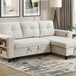 Ansley Sectional w/Reversible Chaise, Pull-out Bed