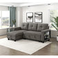 Ansley Sectional w/Reversible Chaise, Pull-out Bed