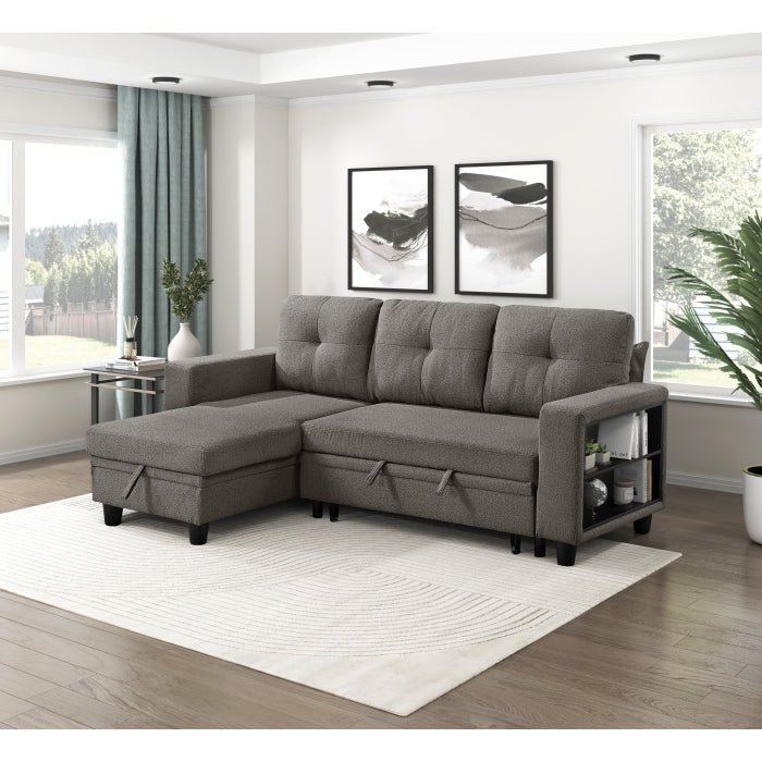 Ansley Sectional w/Reversible Chaise, Pull-out Bed