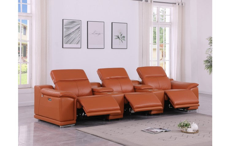 Global United 9762 Camel 5 Pc Sectional