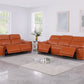 9762 Global United Leather Sofa Set - Camel