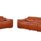 9762 Global United Leather Sofa Set - Camel