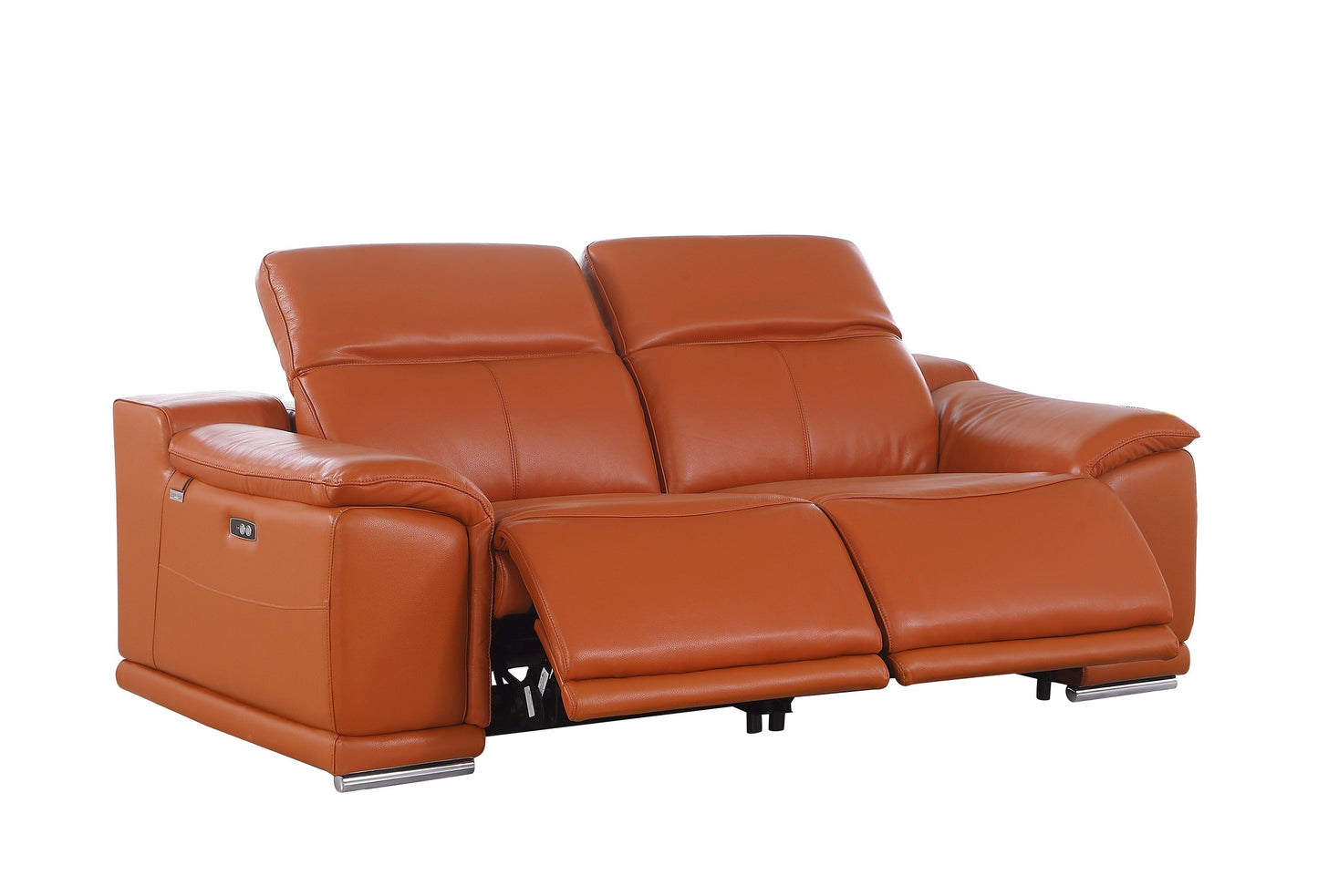 9762 Global United Leather Sofa Set - Camel