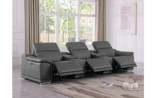 Global United 9762  Dark Gray 5 Pc Sectional