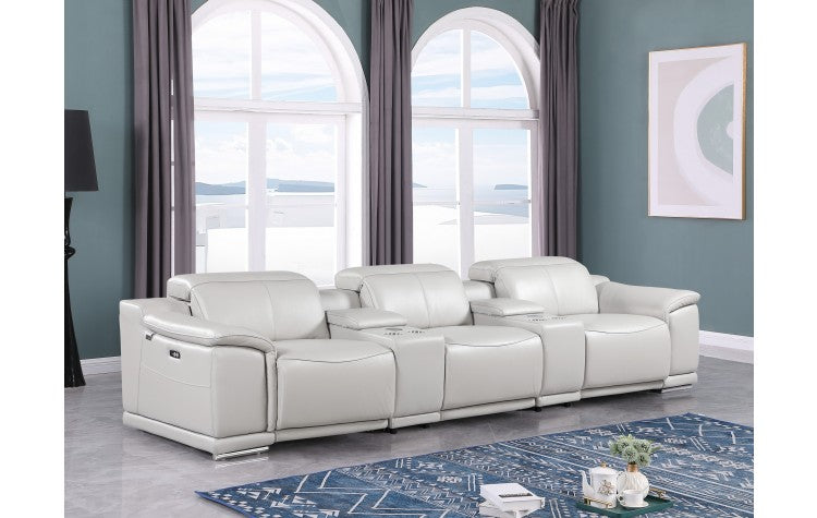 Global United 9762 Light Gray 5 Pc Sectional