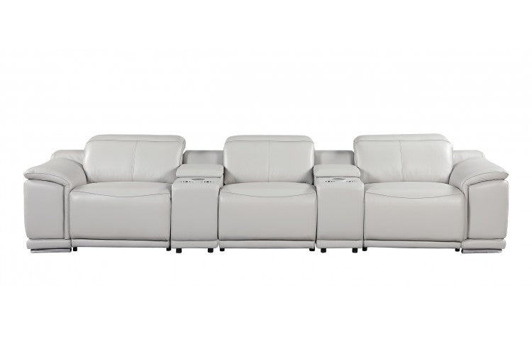 Global United 9762 Light Gray 5 Pc Sectional