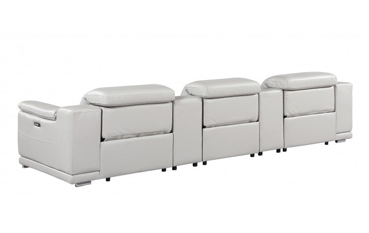 Global United 9762 Light Gray 5 Pc Sectional
