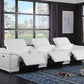 Global United 9762 White 5 Pc Sectional