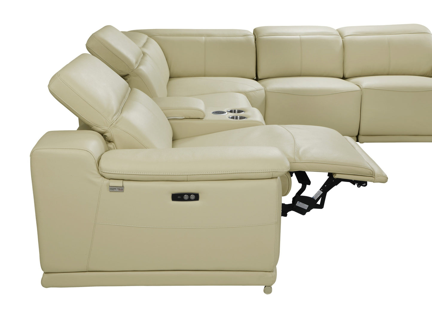 Global 9762 Genoa 6 Pc Power Sectional - Beige