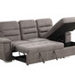 Nexoes 9808 Microfiber Sectional w/Pull Out Sleeper