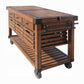 Kaif 98184 Distressed Chestnut Kitchen Cart