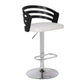 Black & White Counter to Pub Height Swivel Bar Stool