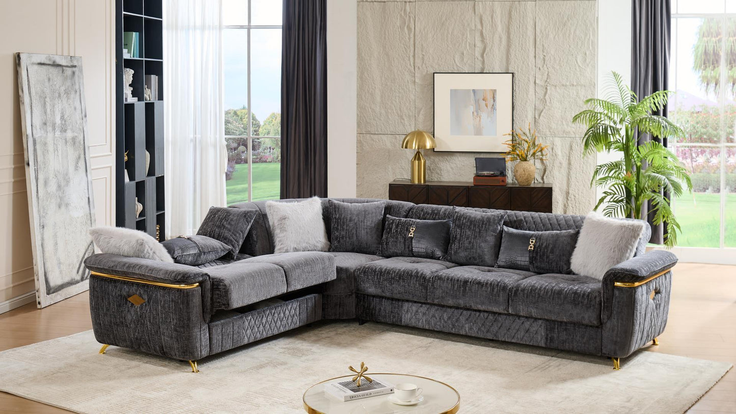 Argo 3 Pc Reversible Sectional - Gray or Cream