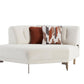 Atlanta 4 Pc Sectional Cream Chenille by Bellona