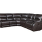 Alexandria 6 Pc Leather Sectional - Chocolate