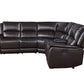 Alexandria 6 Pc Leather Sectional - Chocolate