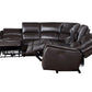 Alexandria 6 Pc Leather Sectional - Chocolate