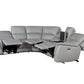 Alexandria Stone Leather 6 Pc Sectional - Steve Silver