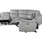 Alexandria Stone Leather 6 Pc Sectional - Steve Silver