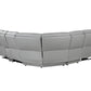 Alexandria Stone Leather 6 Pc Sectional - Steve Silver