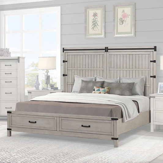 Alexandria 4 Pc Plank Inlay Bedroom Collection