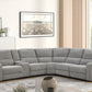 Anthony Light Gray Chenille Power Sectional 81610