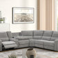 Anthony Light Gray Chenille Power Sectional 81610