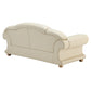 Apolo Top Grain Black or Ivory Leather Sofa Set