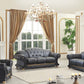 Apolo Top Grain Black or Ivory Leather Sofa Set