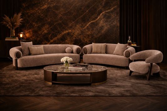 Arden Taupe 2 Pc Living Room Sofa Set