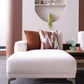 Atlanta 4 Pc Sectional Cream Chenille by Bellona