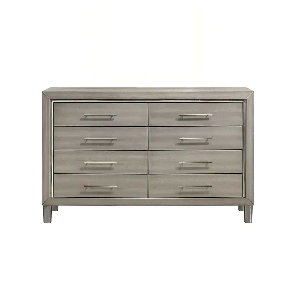 New Classic Lennox Modern Gray 4 Pc Bedroom Set