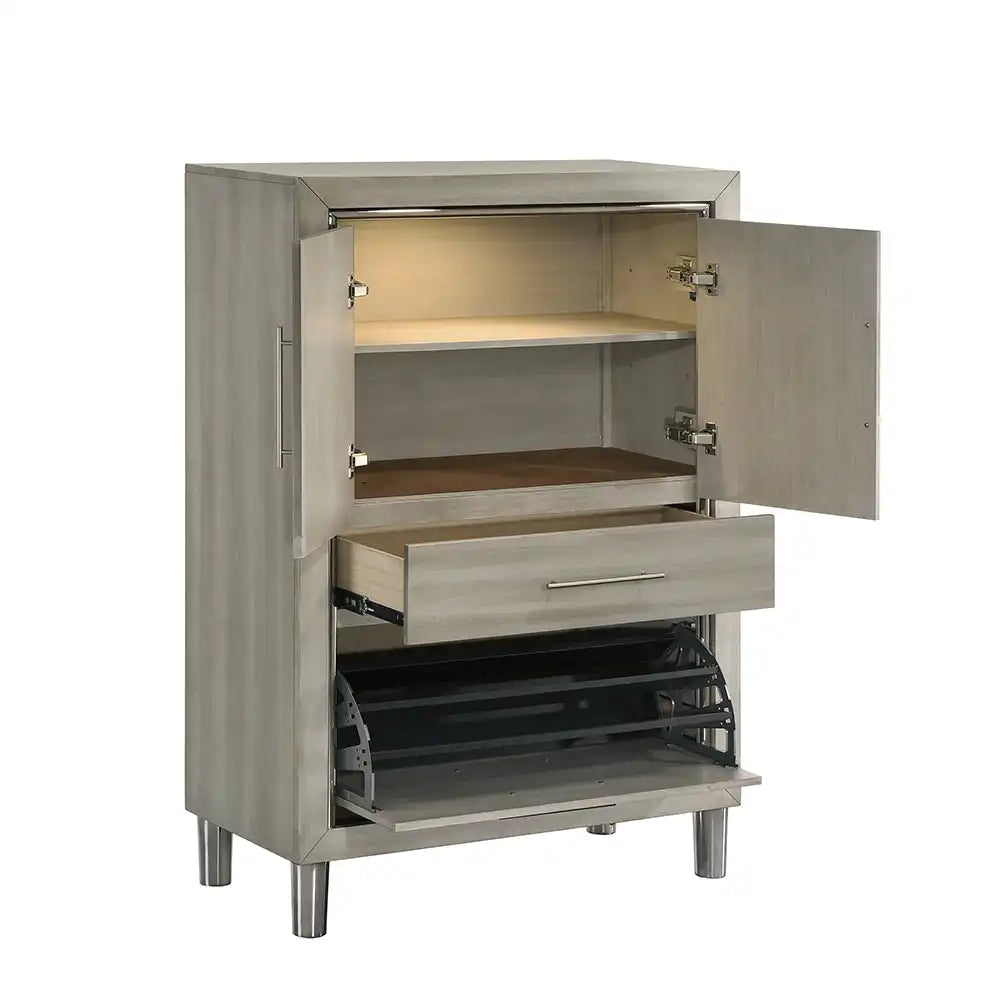 Lennox Gray 5 Drawer Chest w/LED