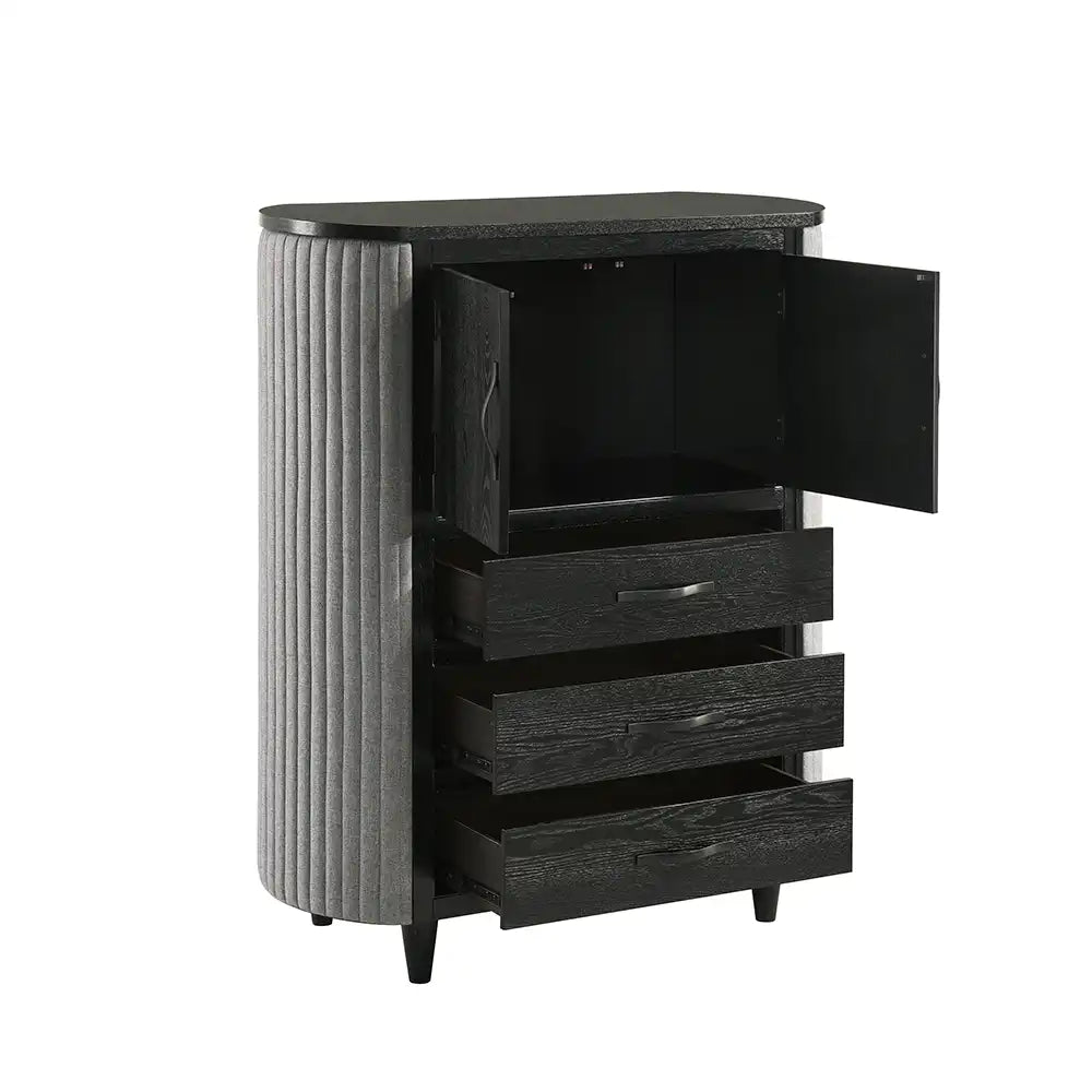 Skyline Black 5 Drawer Onyx Chest