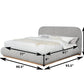 B16 Gray King Boucle Platform Bed