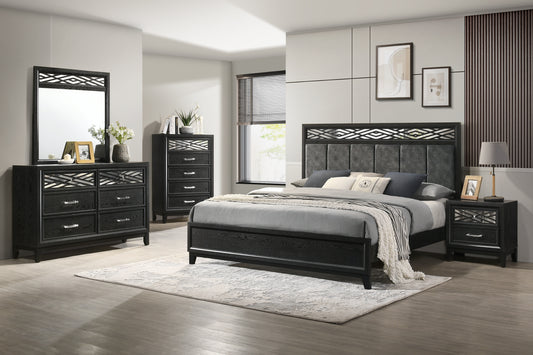 Obsidian Black 4 Pc Bedroom Set by New Classic