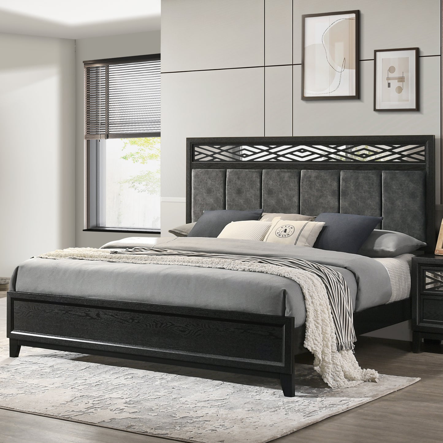 Obsidian Black 4 Pc Bedroom Set by New Classic
