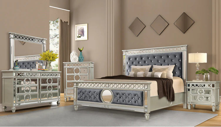 McFerran B1689 Gray Modern Bedroom Set