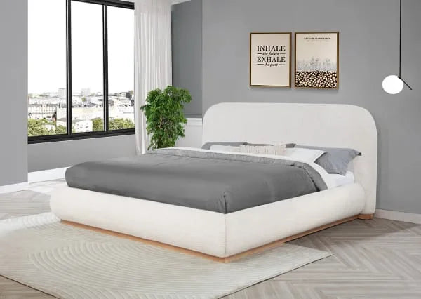 B17 Boucle Platform Bed - 2 Colors