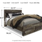 Derekson Butcher Block 4 Pc Bedroom Set