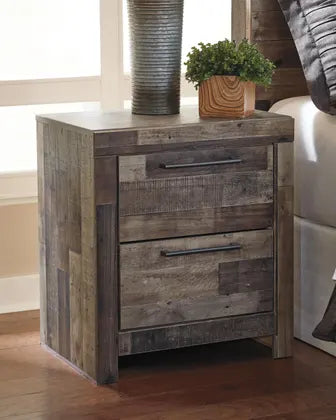 Derekson Butcher Block 4 Pc Bedroom Set