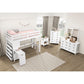 Twin/Full Loft Bunk Bed w/Chest & Hidden Desk