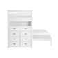 Twin/Full Loft Bunk Bed w/Chest & Hidden Desk